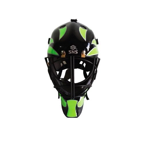 Sports Dynamix | SNS Pro Hockey Goalkeeper / Goalie Helmet - Black/ Green - South Africa