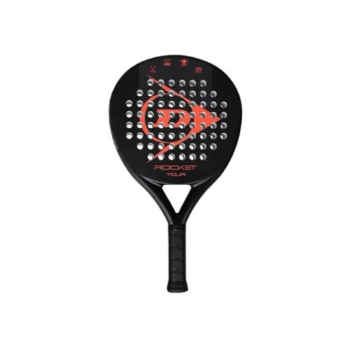 Sports Dynamix | Dunlop Rocket Tour Padel Ball Racket (Bat) - Black/ Red